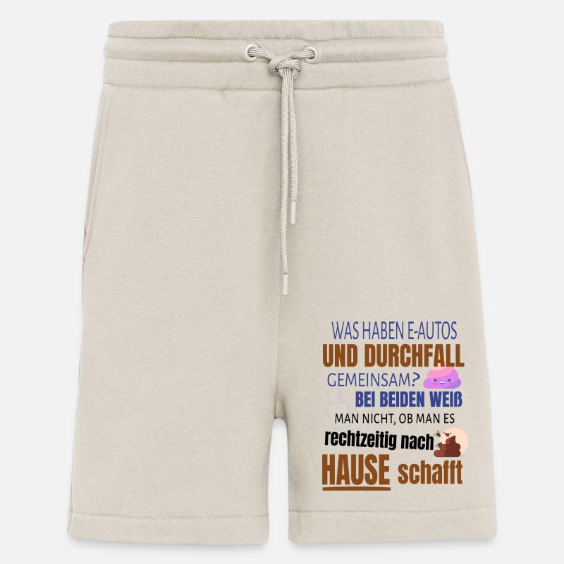 Lustiger Spruch E-Auto Elektroauto - Shorts - made by SPREAD - WARM CLAY