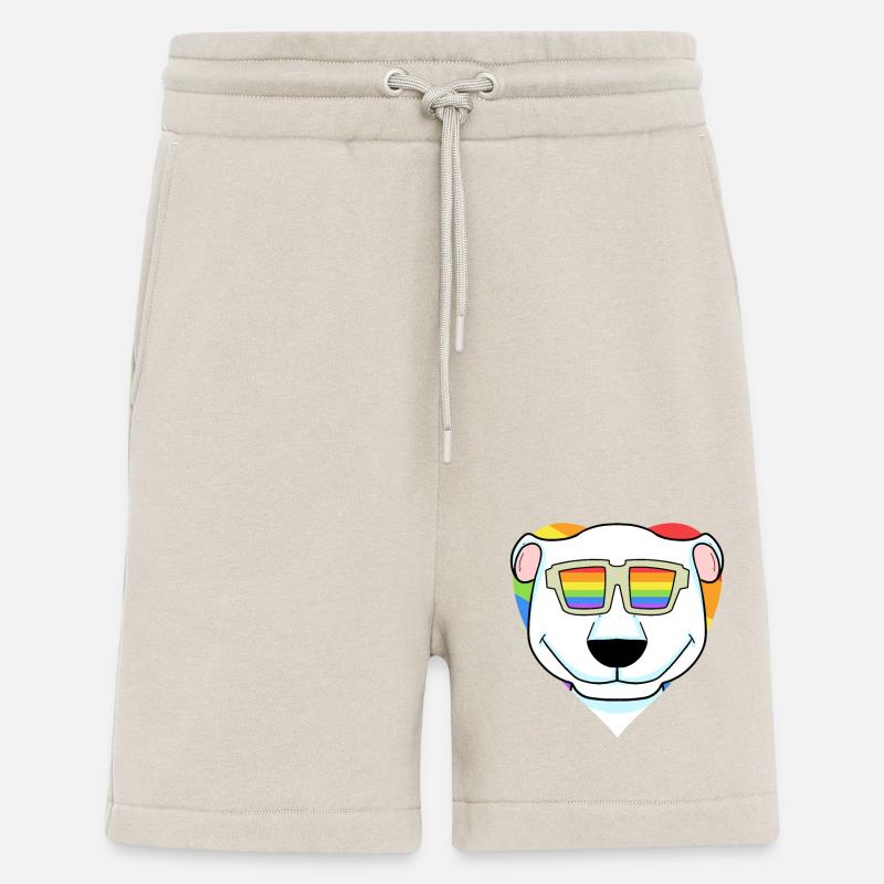 LGBT Tier Eisbär Regenbogen Herz - Shorts - made by SPREAD - WARM CLAY