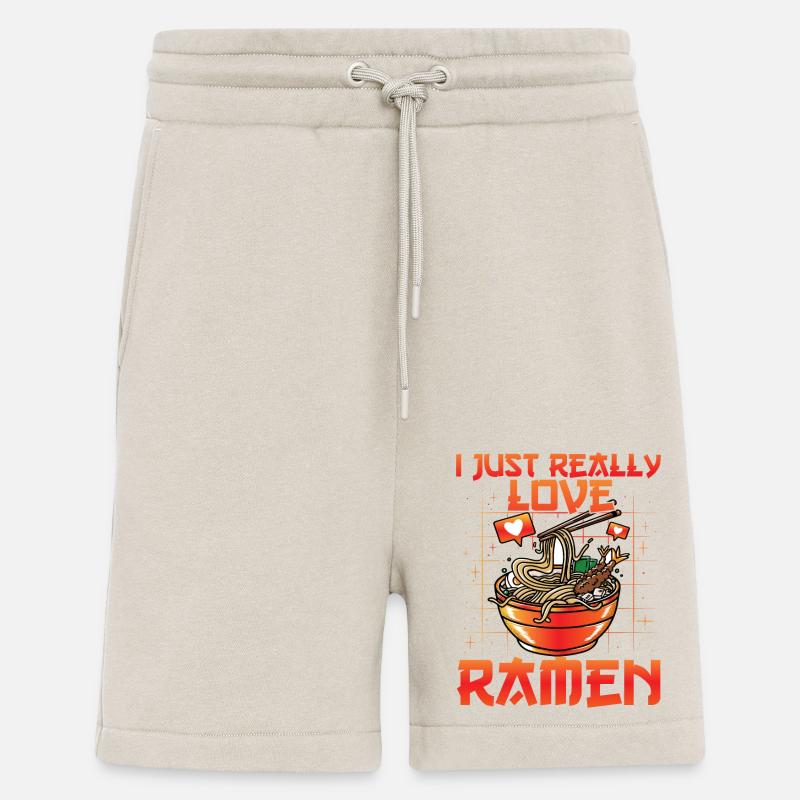 J’adore vraiment ramen - Short bio décontracté fabriqué en UE - WARM CLAY