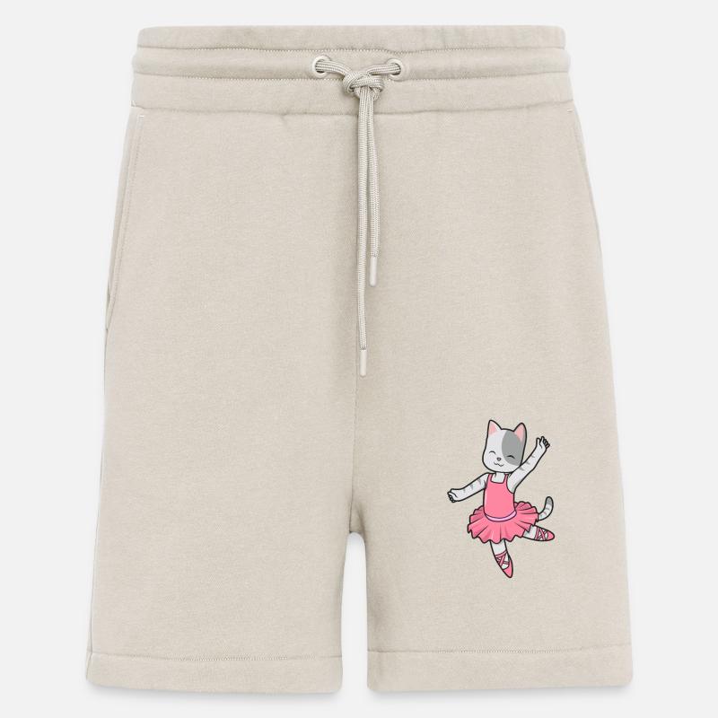 Comic Cat Dances Ballet - Ballerina - Shorts - made by SPREAD - WARM CLAY