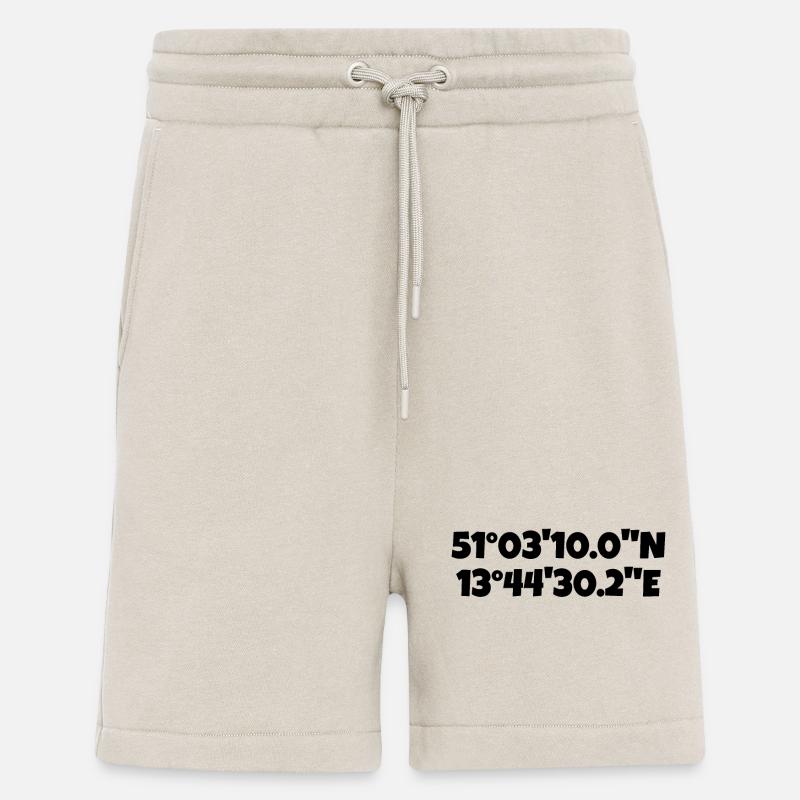 Coordonnées de Dresde Saxe - Short bio décontracté fabriqué en UE - WARM CLAY