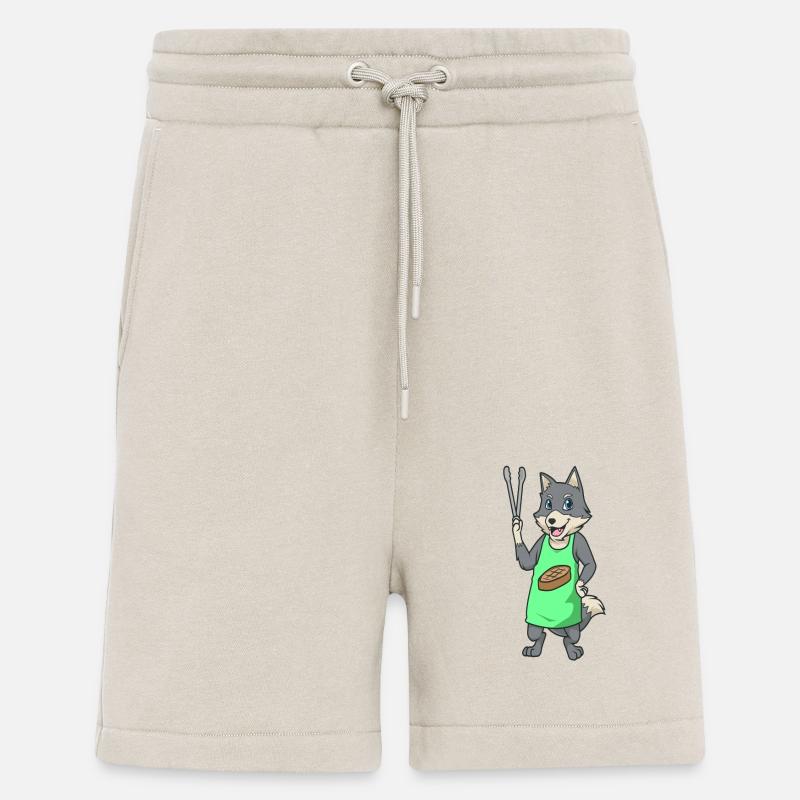 Wolf is grill master - Shorts - made by SPREAD - WARM CLAY