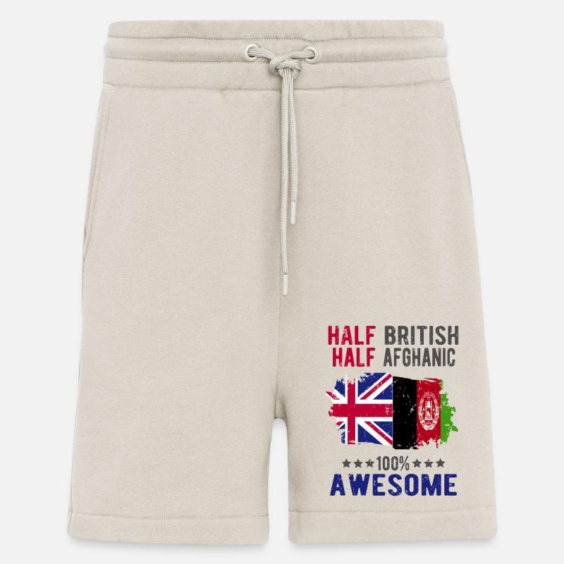 Half British Half Afghan - Shorts - made by SPREAD - WARM CLAY
