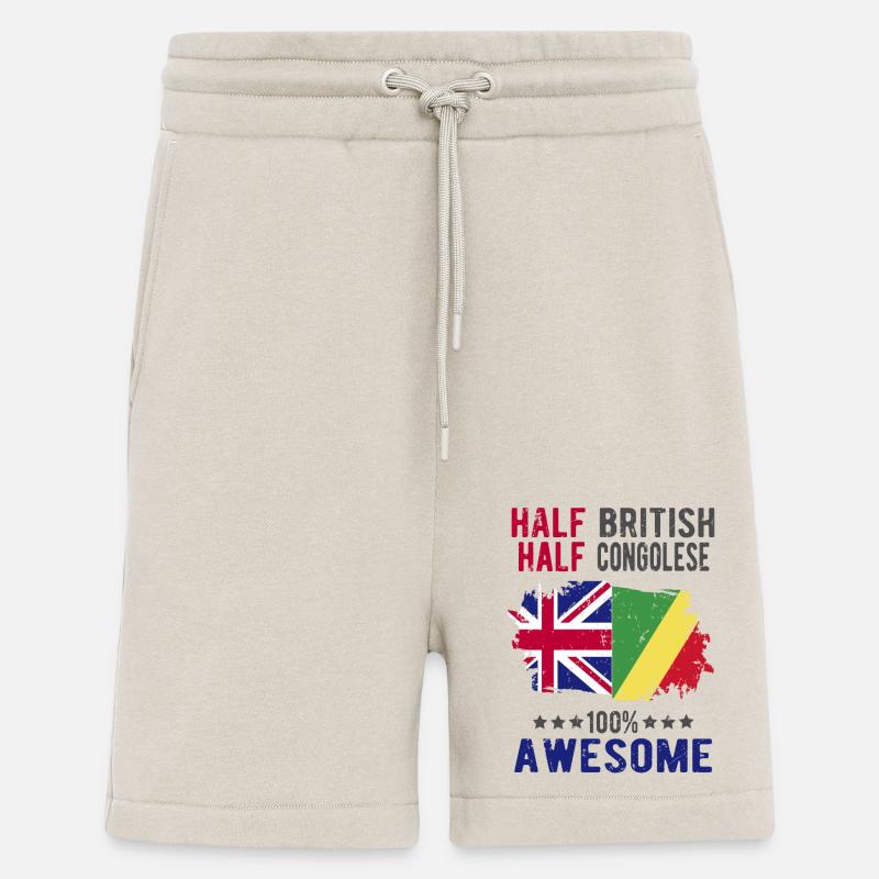 Half British Half Congolese - Shorts - made by SPREAD - WARM CLAY