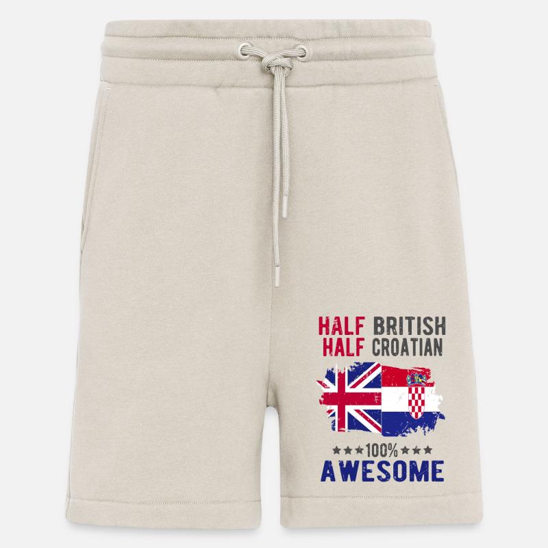 Moitié britannique moitié croate - Short bio décontracté fabriqué en UE - WARM CLAY