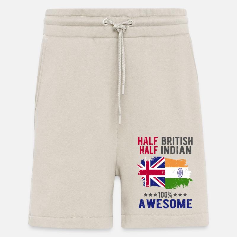 Half British Half Indian - Shorts - made by SPREAD - WARM CLAY