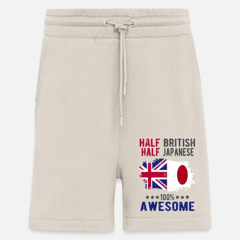 Half British Half Japanese - Shorts - made by SPREAD - WARM CLAY