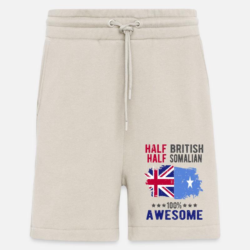 Half British Half Somali - Shorts - made by SPREAD - WARM CLAY