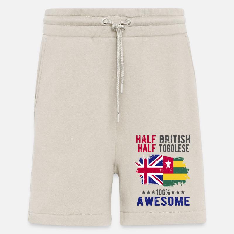 Half British Half Tongolese - Shorts - made by SPREAD - WARM CLAY