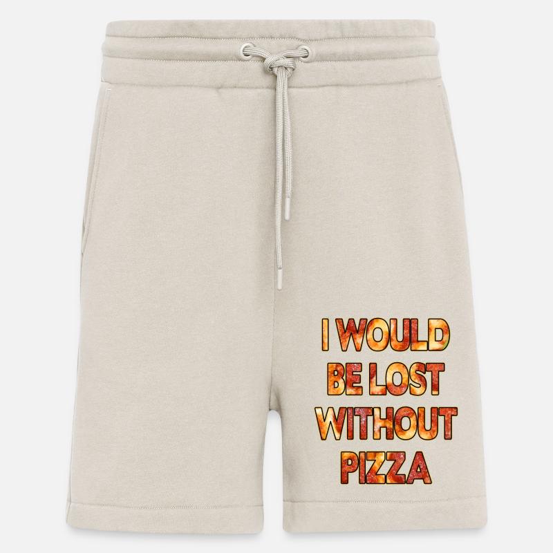 Je serais perdu sans pizza - Short bio décontracté fabriqué en UE - WARM CLAY