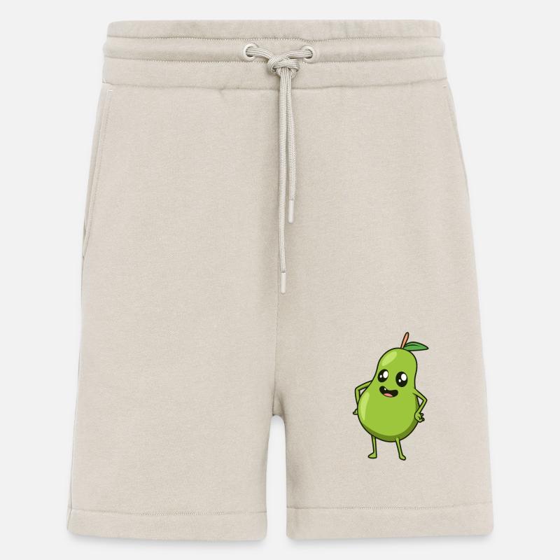 Kawaii Comic Birne - Shorts - made by SPREAD - WARM CLAY