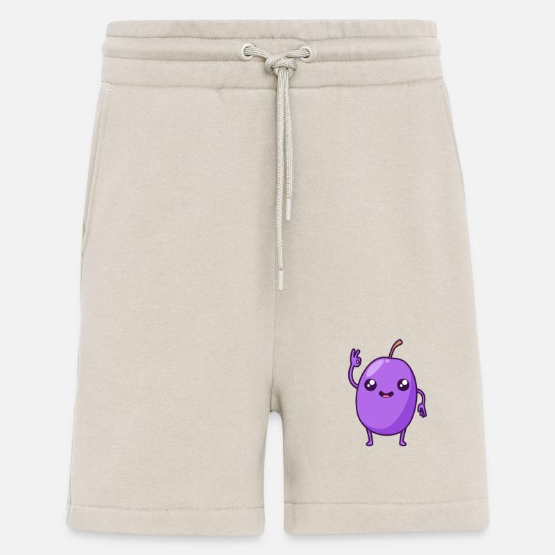 Kawaii Comic Weintraube - Shorts - made by SPREAD - WARM CLAY