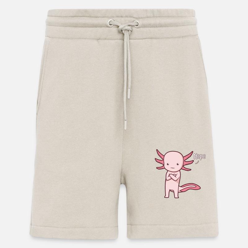 Axolotl Neinsager - Nope - Shorts - made by SPREAD - WARM CLAY