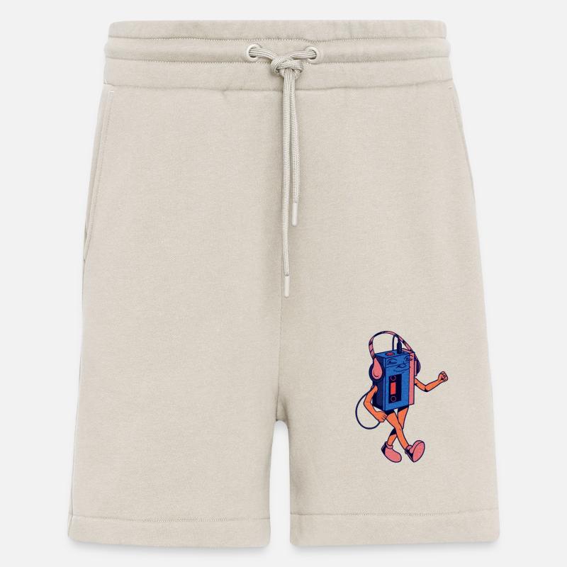 Lecteur de cassette rétro - Short bio décontracté fabriqué en UE - WARM CLAY