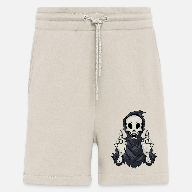 Sensenmann zeigt Mittelfinger - Shorts - made by SPREAD - WARM CLAY