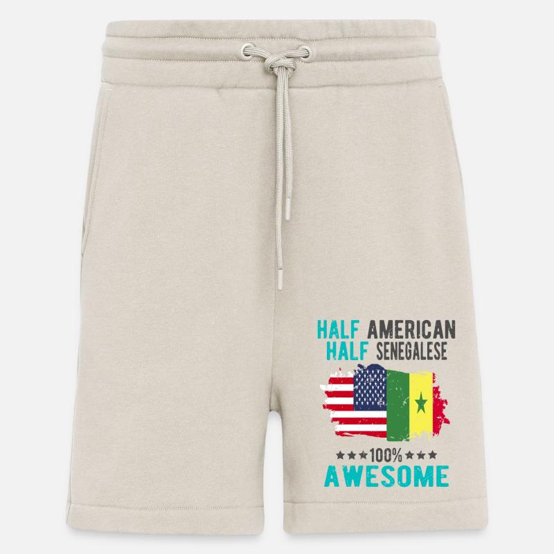 Half American Half Senegalese - Shorts - made by SPREAD - WARM CLAY