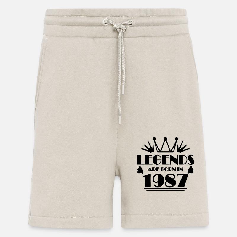 1987 - Né en 1987 - Short bio décontracté fabriqué en UE - WARM CLAY