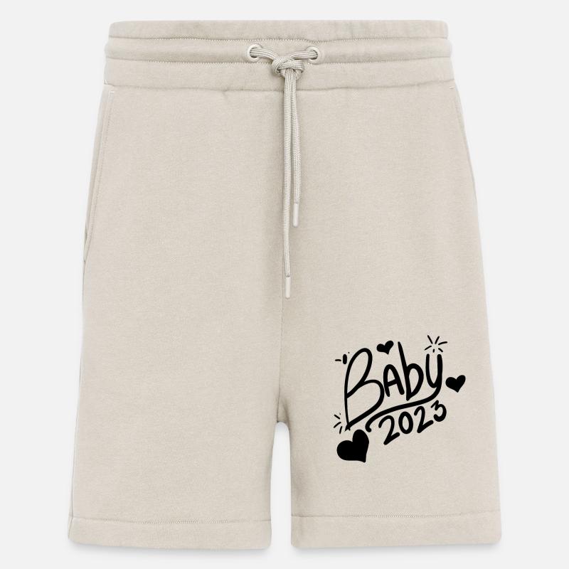 Bébé 2023 Grossesse Enceinte - Short bio décontracté fabriqué en UE - WARM CLAY