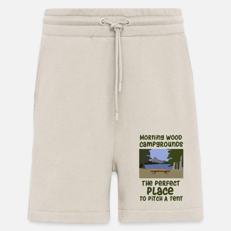 Camping slogan camping - Short bio décontracté fabriqué en UE - WARM CLAY