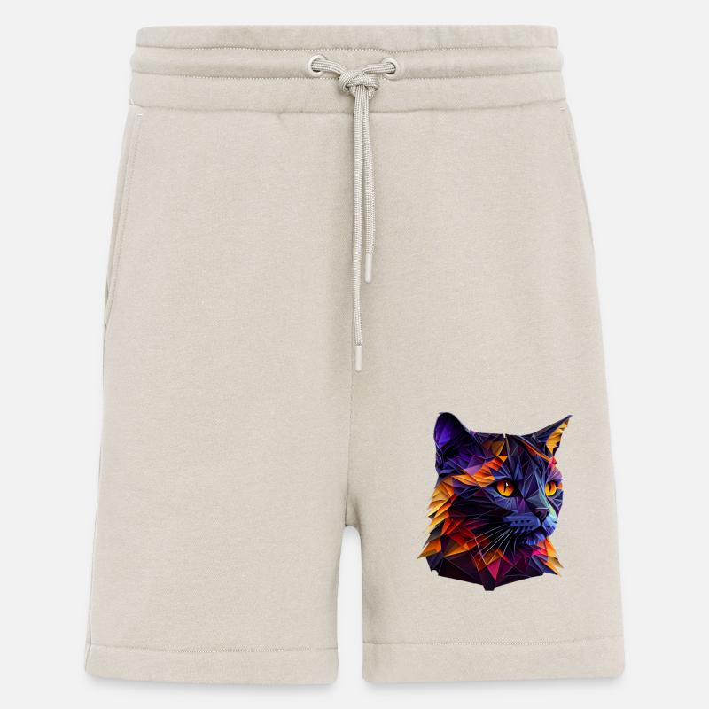 Katze Katzen Kätzchen Polygon Katze - Shorts - made by SPREAD - WARM CLAY