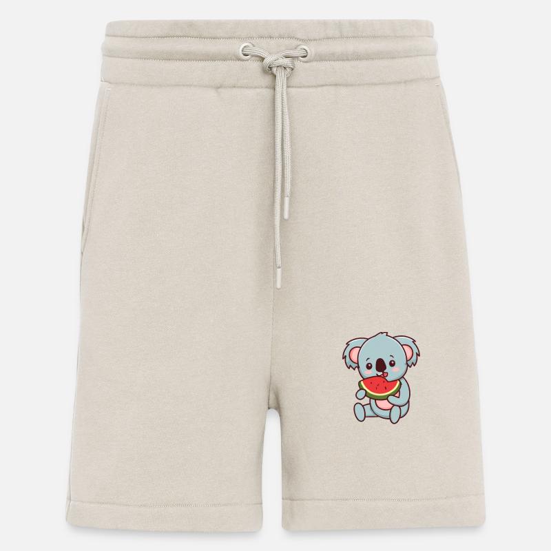 Kawaii Koala eats watermelon - Shorts - made by SPREAD - WARM CLAY