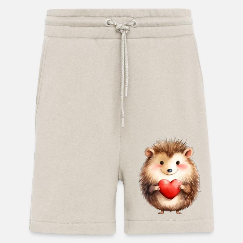 Igel mit Herz - Shorts - made by SPREAD - WARM CLAY