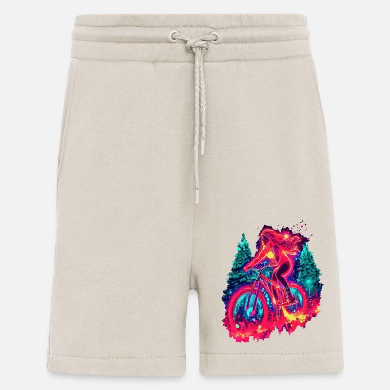 Synthwave Mountainbike Mädchen Waldfahrt - Shorts - made by SPREAD - WARM CLAY