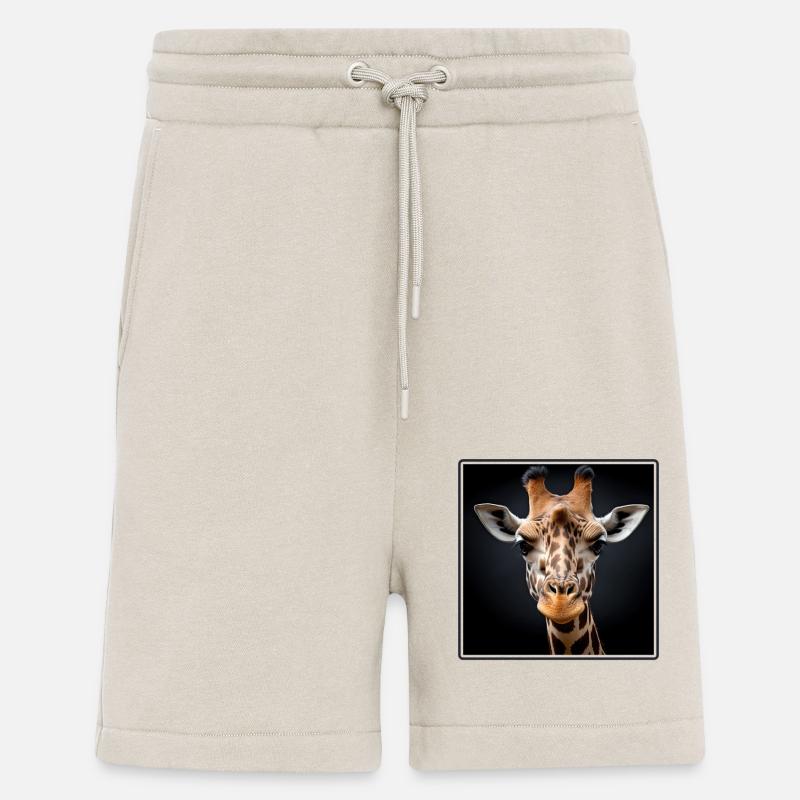 Giraffen realistic Giraffe - Shorts - made by SPREAD - WARM CLAY