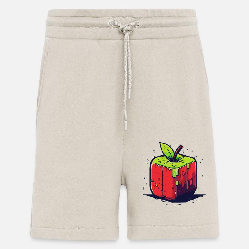 Würfel Apfel Cube Apple - Shorts - made by SPREAD - WARM CLAY