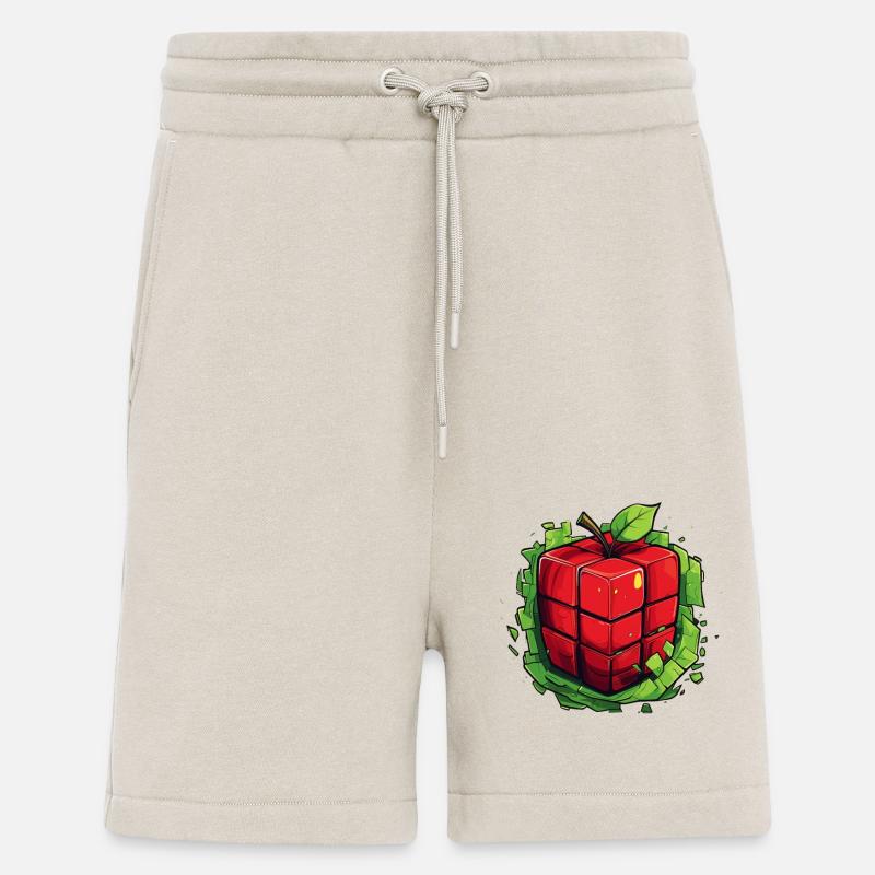 Würfel Apfel Cube Apple - Shorts - made by SPREAD - WARM CLAY