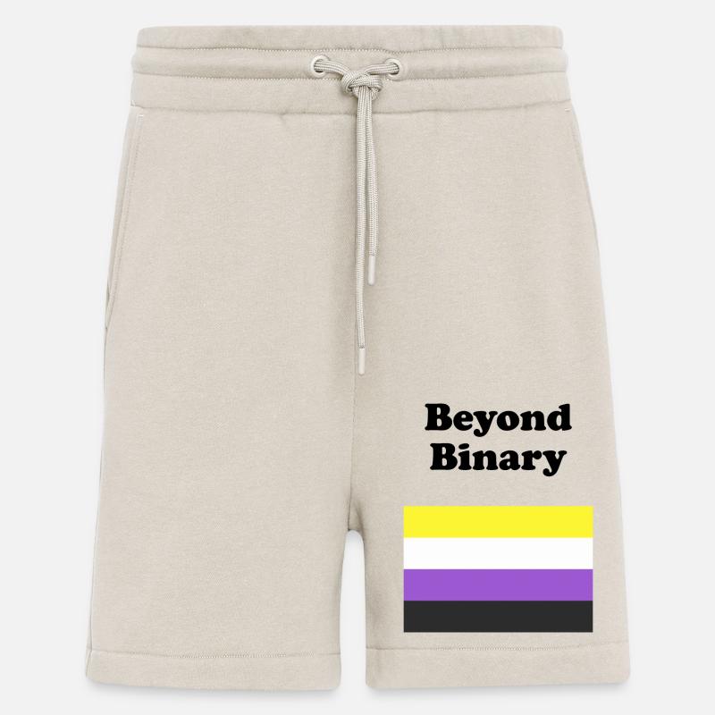 Non Binary Flag Beyond Binary - Shorts - made by SPREAD - WARM CLAY