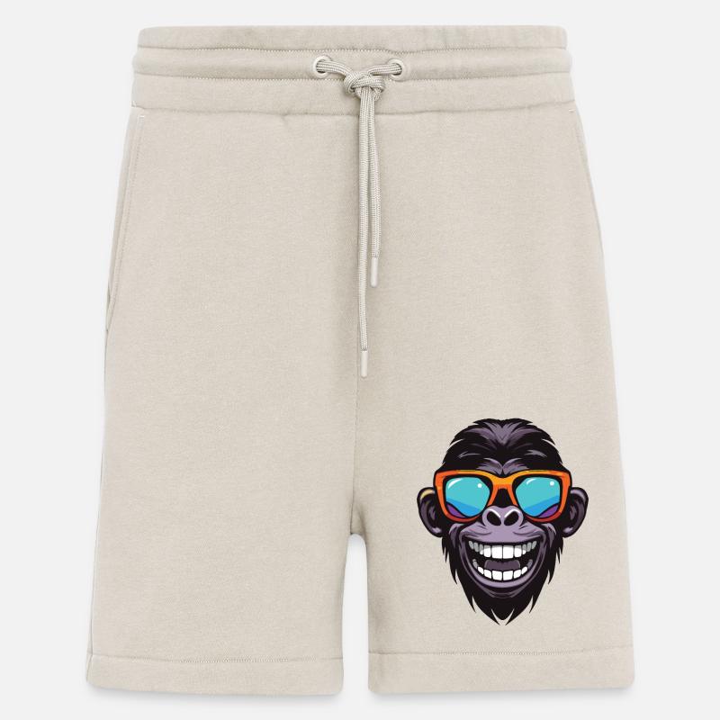 Monkey Hipster Cool Party - Shorts - made by SPREAD - WARM CLAY