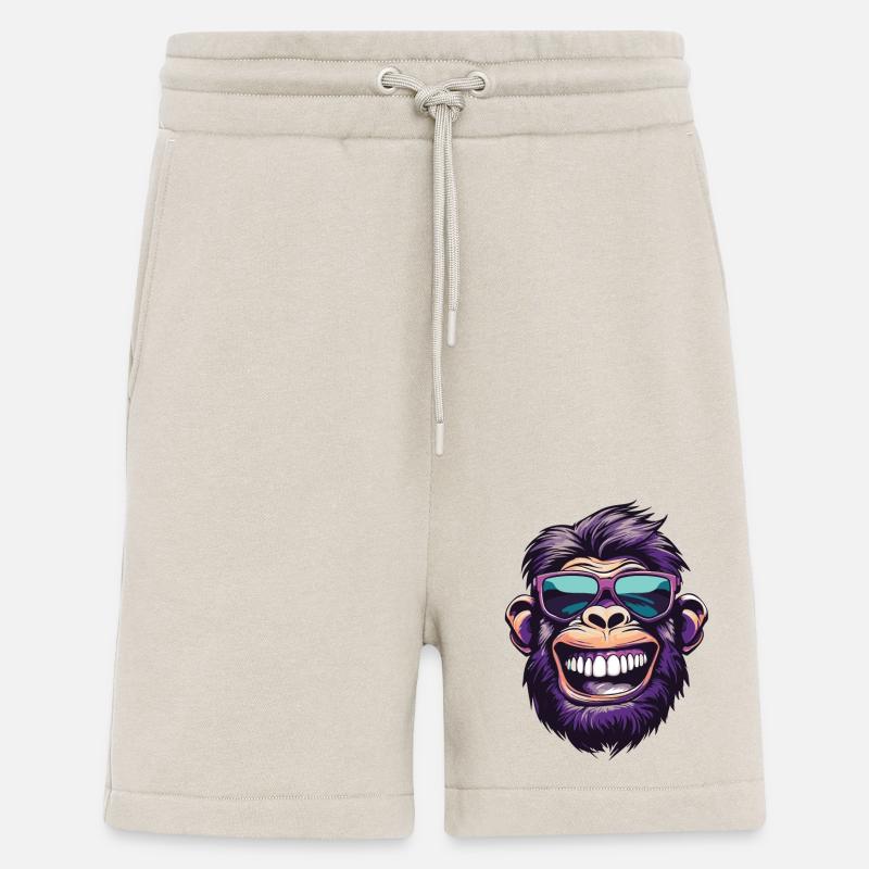 Affe Kopf Lustig Monkey Party - Shorts - made by SPREAD - WARM CLAY