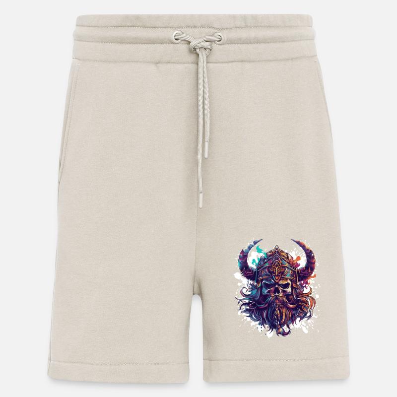 Crâne d’Odin viking - Short bio décontracté fabriqué en UE - WARM CLAY