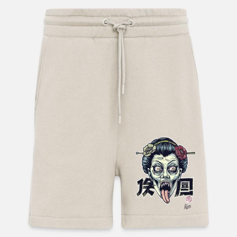 Horror Zombie Geisha - Shorts - made by SPREAD - WARM CLAY