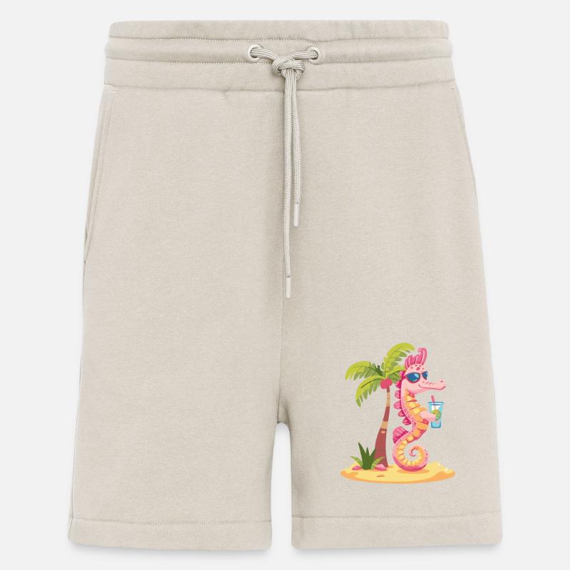 Seepferd Sommer Strand Comic - Shorts - made by SPREAD - WARM CLAY