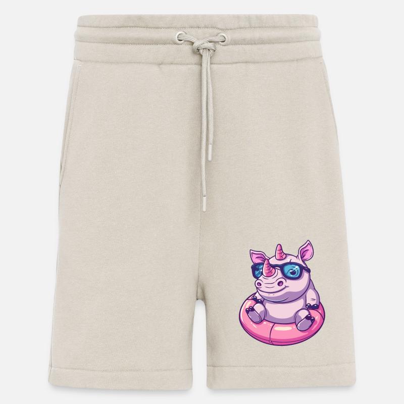 Rhino Summer Comic - Shorts - made by SPREAD - WARM CLAY