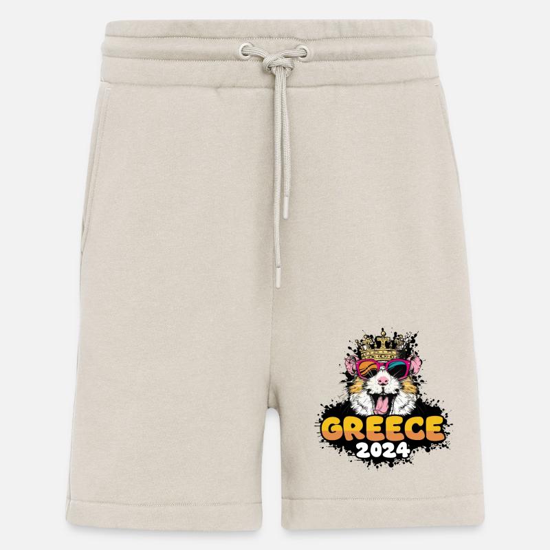 Grèce 2024 Hamster - Short bio décontracté fabriqué en UE - WARM CLAY