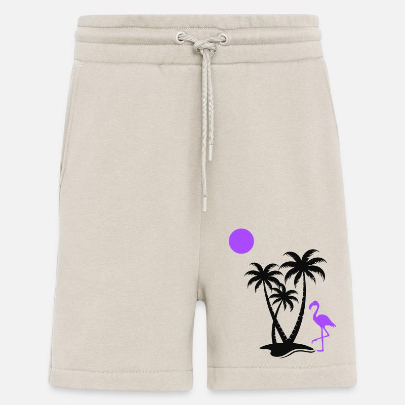 Flamingo Palm Trees - Shorts - made by SPREAD - WARM CLAY