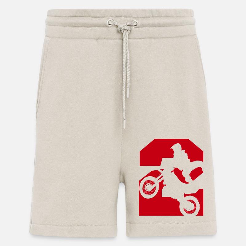 Moto 2 motard - Short bio décontracté fabriqué en UE - WARM CLAY