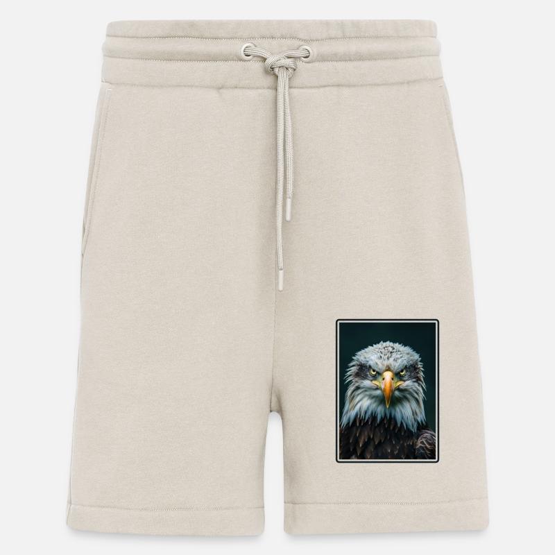 Pygargue à tête blanche Weißkopfseeadler - Short bio décontracté fabriqué en UE - WARM CLAY