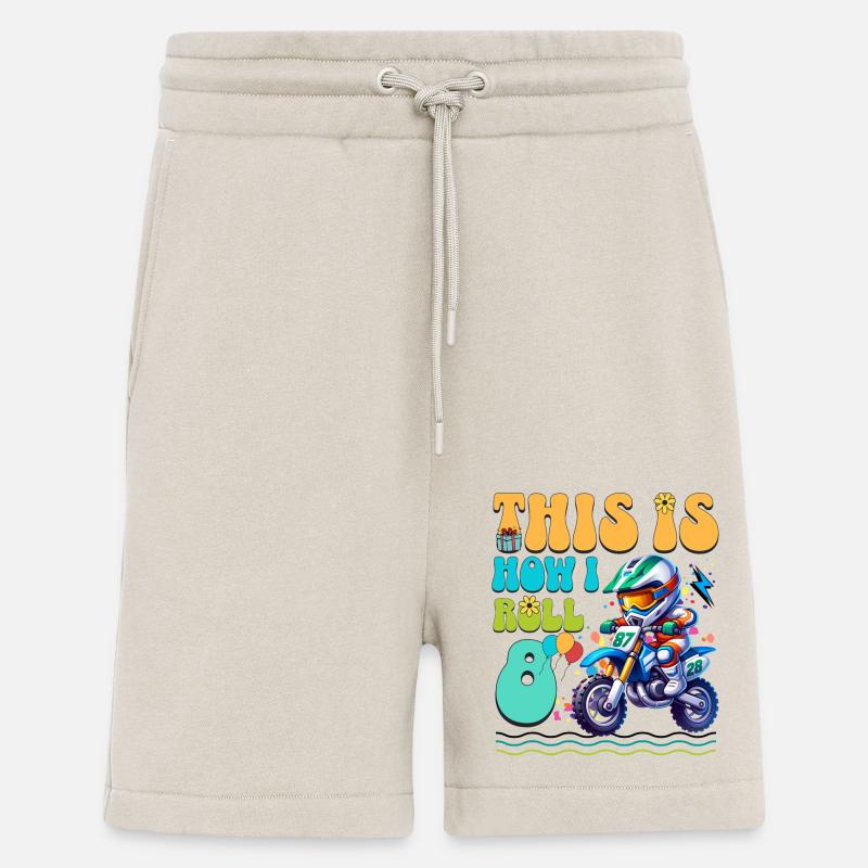 8e anniversaire de motocross - Short bio décontracté fabriqué en UE - WARM CLAY