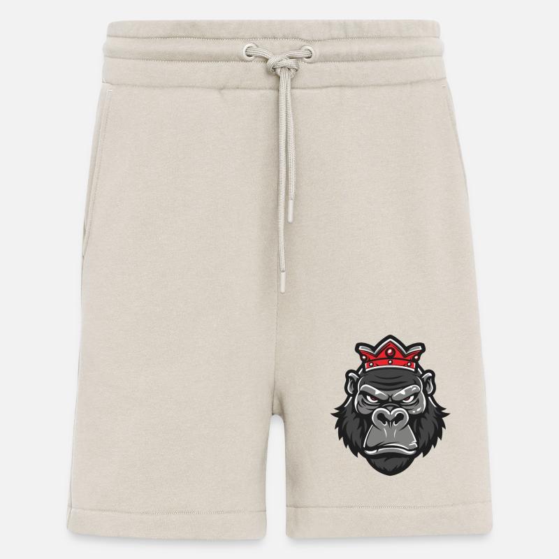 Gorilla Kopf Krone - Shorts - made by SPREAD - WARM CLAY