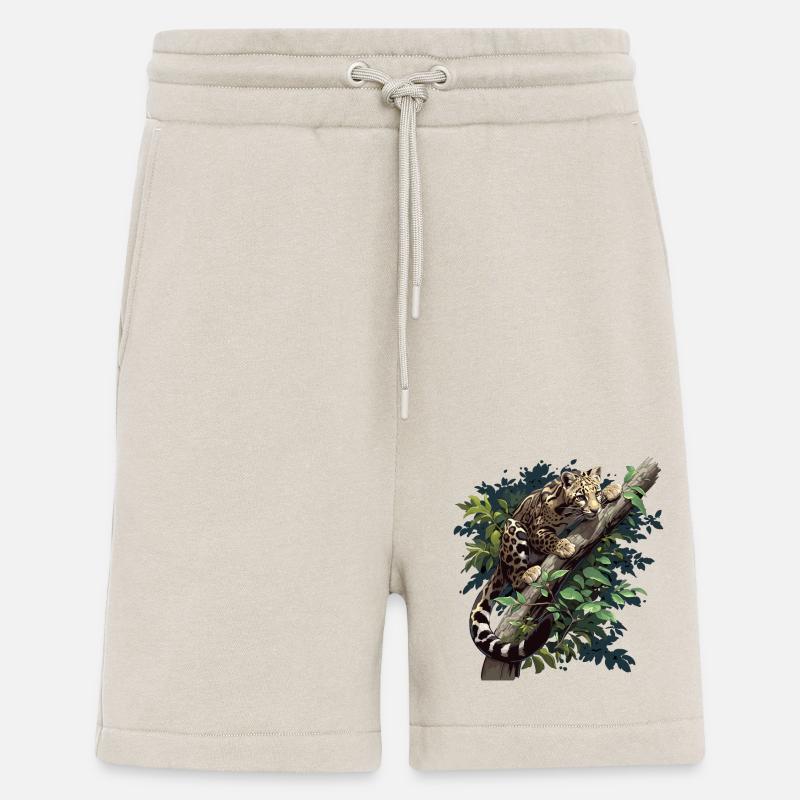 Clouded Leopard Nebelparder - Shorts - made by SPREAD - WARM CLAY
