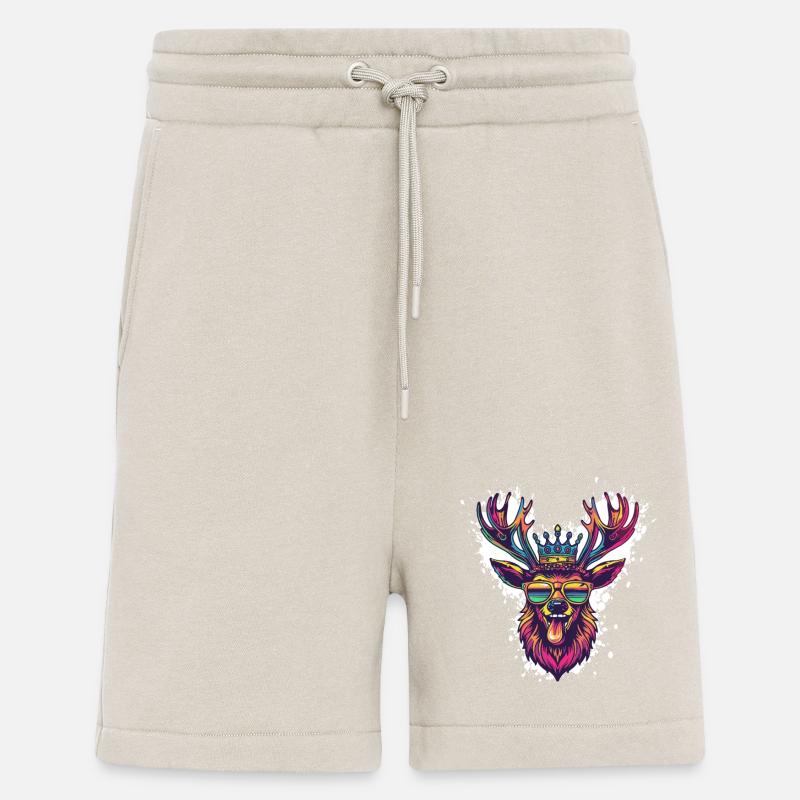 Deer Comic Funny Party - Shorts - made by SPREAD - WARM CLAY