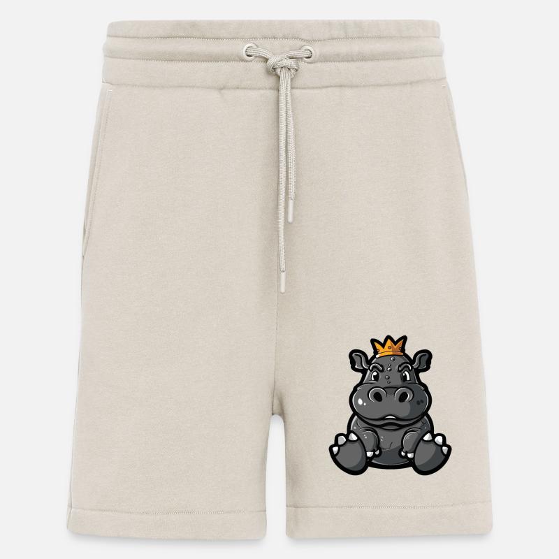 Nilpferd Comic Krone - Shorts - made by SPREAD - WARM CLAY