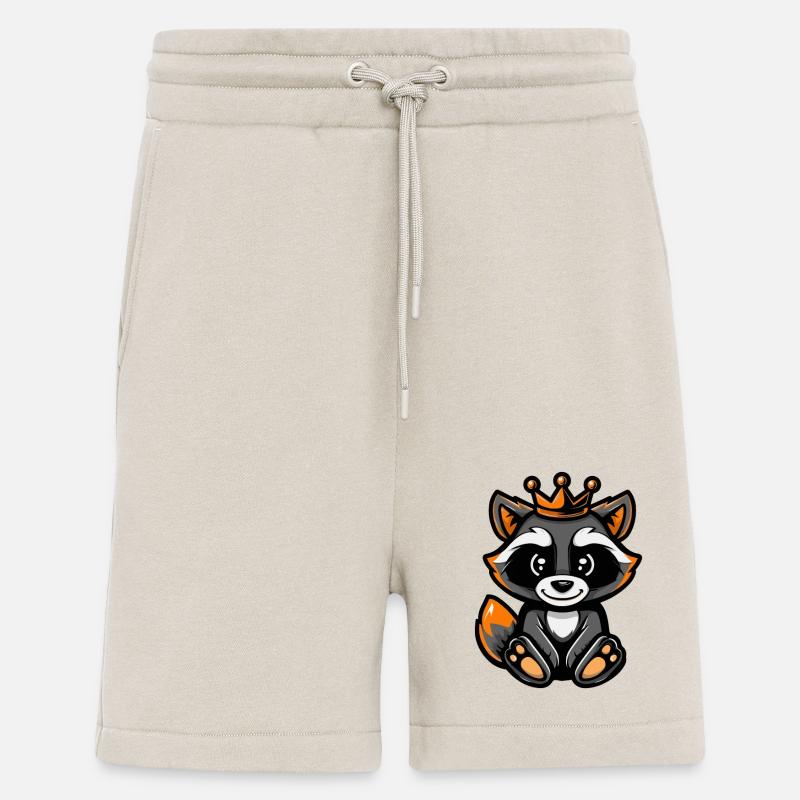 Raccoon Comic Crown - Shorts - made by SPREAD - WARM CLAY