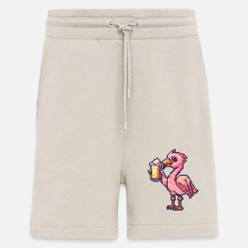 Flamingo Bier Pixel - Shorts - made by SPREAD - WARM CLAY