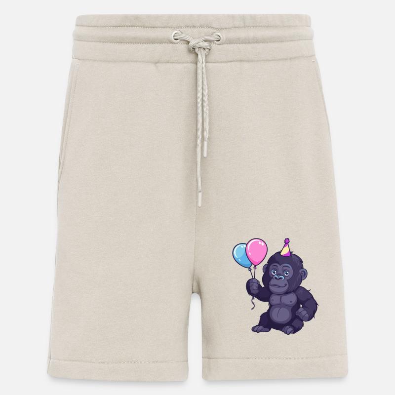 Gorilla Birthday Comic - Shorts - made by SPREAD - WARM CLAY