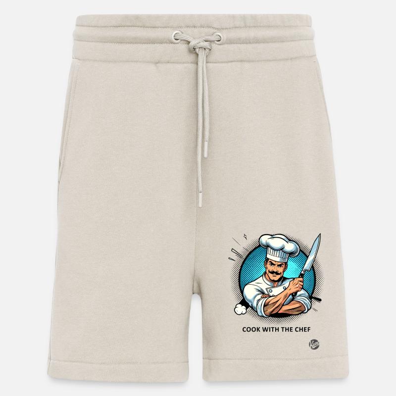 Cuisiner avec le chef-chef - Short bio décontracté fabriqué en UE - WARM CLAY